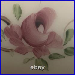 Hand Painted Double Ball Small Parlor/Boudoir 3-Way Electric Lamp c1960 USA 14t