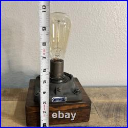 Handcrafted Luke Hobbs Design Wood & Brass Lamp Base Vintage