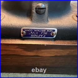 Handcrafted Luke Hobbs Design Wood & Brass Lamp Base Vintage