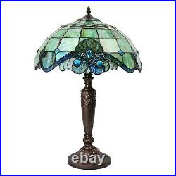 Handcrafted Tiffany Style Victorian Pearl Vintage Table Lamp 16 Shade