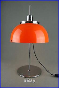 Harvey GUZZINI Table Lamp Vintage iGuzzini Panton Space Age Orange 1970s 60s Era