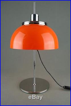 Harvey GUZZINI Table Lamp Vintage iGuzzini Panton Space Age Orange 1970s 60s Era