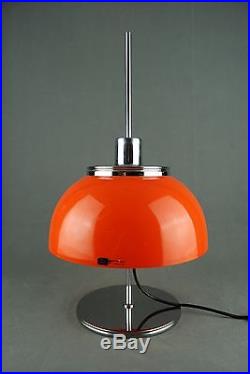 Harvey GUZZINI Table Lamp Vintage iGuzzini Panton Space Age Orange 1970s 60s Era