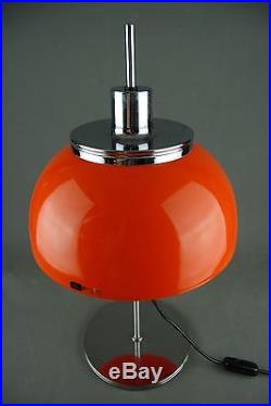 Harvey GUZZINI Table Lamp Vintage iGuzzini Panton Space Age Orange 1970s 60s Era