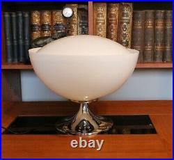 Harvey Guzzini by Meblo Lamp / Vintage White Table/Desk Lamp / UFO Lamp /1970s