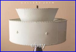 Icon! Danish MID Century Modern Rocket Table Lamp! 50s Rosewood Atomic Space Vtg