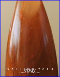 Icon! Danish MID Century Modern Rocket Table Lamp! 50s Rosewood Atomic Space Vtg