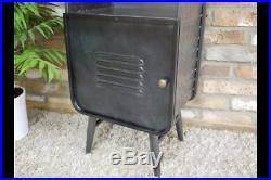 Industrial 1 Door Metal Storage Cabinet Shelf Unit Vintage Side End Lamp Table