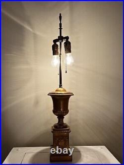 Italian Borghese Lamp Vintage Depression Era 1920's Gold Gilt Solid