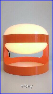 JOE COLOMBO design vintage table lamp for kartell kd27 orange. Da restaurare