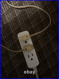 LOCAL PICKUP Pair Vintage L&L WMC Milk Glass Hurricane Lamps Lotus Dual Light