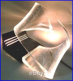 Lampada scultura plexiglass policarbonato vintage anni 70 sculpture table lamp