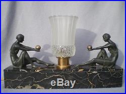 Lampe sculpture art deco 1920 statue femme vintage table lamp 30s woman figurine