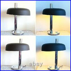 Large 1970s Egon Hillebrand Table Lamp Mid Century German Vintage Chrome Black