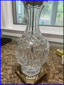 Large (30 1/2 tall) Vintage Waterford Crystal table lamp and shade