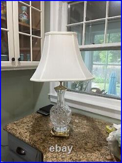 Large (30 1/2 tall) Vintage Waterford Crystal table lamp and shade