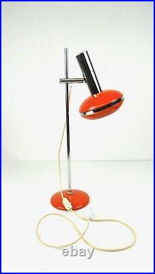 Large MID Century Vintage Pop Art Orange Table Lamp Spot Luigi Colani Panton