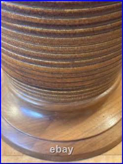 Large Vintage 1960s Ceramic Art Pottery Table Lamp Mid Century Modern Lighting