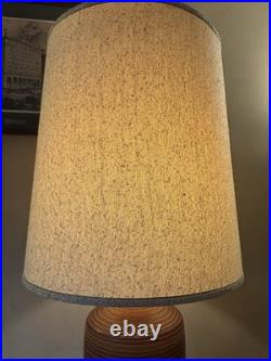 Large Vintage 1960s Ceramic Art Pottery Table Lamp Mid Century Modern Lighting