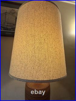Large Vintage 1960s Ceramic Art Pottery Table Lamp Mid Century Modern Lighting