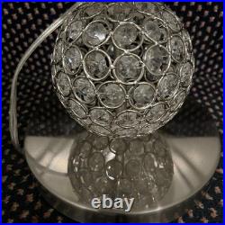 Large Vintage Three Tiered Glass Ball Crystal Electric Lamp MID Century 29