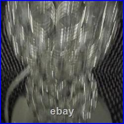 Large Vintage Three Tiered Glass Ball Crystal Electric Lamp MID Century 29 Large Vintage Three Tiered Glass Ball Crystal Electric Lamp MID Century 29