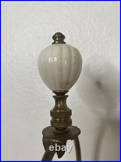 Lenox London by Electric Set Of 2 Table Lamp Porcelain Brass Base Vintage