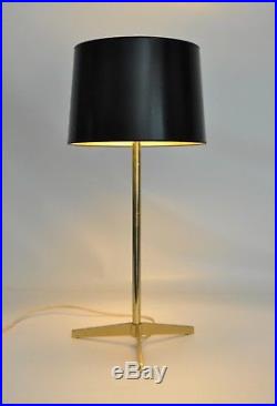 Lightolier Vtg Mid Century Modern Brass Tripod Table Lamp Laurel McCobb Eames