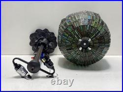 Lily Pond Stain Glass Lamp. 22 inch Tall Vintage Tiffany Style Table Top Lamp