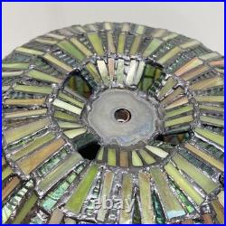 Lily Pond Stain Glass Lamp. 22 inch Tall Vintage Tiffany Style Table Top Lamp