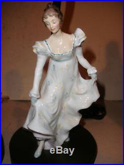 Lot of 2 Vintage Royal Doulton Porcelain Lady ballerina dancer Table Lamp lamps