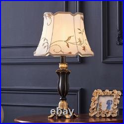 Luxury Vintage Table Lamp Elegant Bedside Light Classic Floral Shade Desk