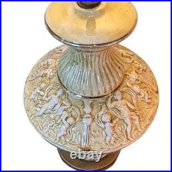 MCM Vintage Ceramic Cherub Table Lamp Hollywood Regency Style Lighting