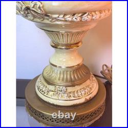 MCM Vintage Ceramic Cherub Table Lamp Hollywood Regency Style Lighting