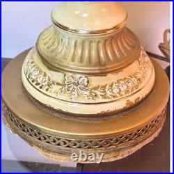 MCM Vintage Ceramic Cherub Table Lamp Hollywood Regency Style Lighting