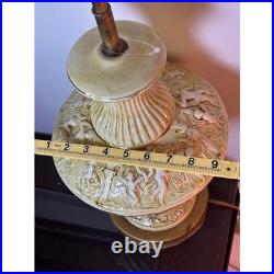 MCM Vintage Ceramic Cherub Table Lamp Hollywood Regency Style Lighting