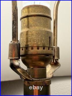 MCM Vintage Leviton Lamp Cream Gold Ceramic & Brass