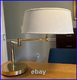 MCM Vintage Walter Von Nessen Brass Swing Arm table Lamp