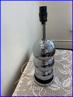 MCM chrome balls table lamp Vintage chrome stacked spheres accent lamp