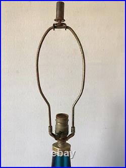 MONUMENTAL FLAVIO POLI MURANO ART GLASS TABLE LAMP 1950s SEGUSO ITALIAN MODERN