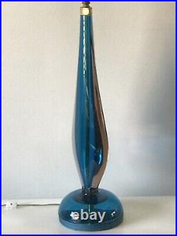 MONUMENTAL FLAVIO POLI MURANO ART GLASS TABLE LAMP 1950s SEGUSO ITALIAN MODERN