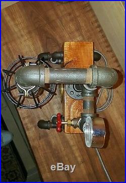 Mancave Steampunk Lamp Vintage Antique Look w Pressure Gauge Valve Home Decor