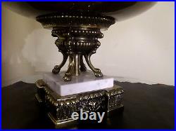 Marbro Style Lamp Hollywood Regency Blown Glass Marble Base MCM Original Vintage