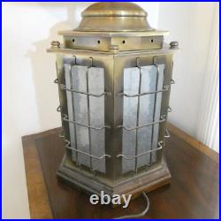 Maritime Ships Lantern Brass Table Lamp Vintage Nautical