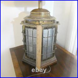 Maritime Ships Lantern Brass Table Lamp Vintage Nautical