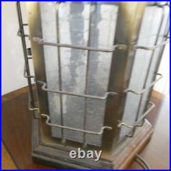 Maritime Ships Lantern Brass Table Lamp Vintage Nautical