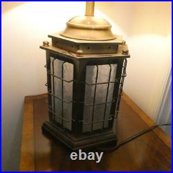 Maritime Ships Lantern Brass Table Lamp Vintage Nautical