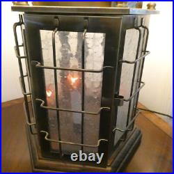 Maritime Ships Lantern Brass Table Lamp Vintage Nautical