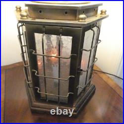 Maritime Ships Lantern Brass Table Lamp Vintage Nautical