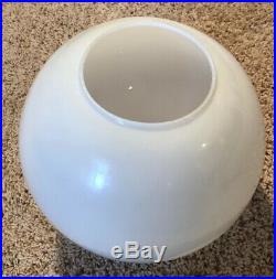 Mid Century Modern 1960s ORB BALL White Glass Table Lamp Light Vintage NICE